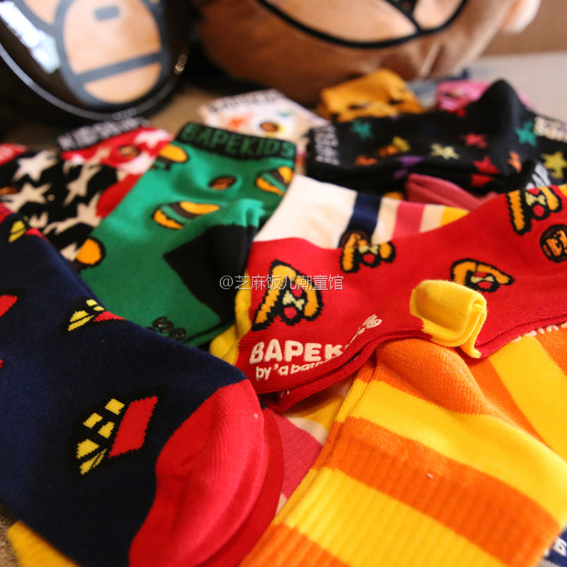 『芝麻饭儿』各种好看的袜子  纯棉透气 男女宝宝儿童中大童