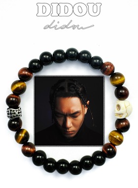 DIDOU 原创设计mac男生首饰虎眼石不锈钢手链小众高级感男女礼物