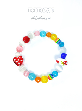 彩色猫眼石手链博主同款