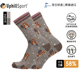 UPHILLSPORT美利奴羊毛袜L3图案中筒舒适透气运动袜E7503 新品