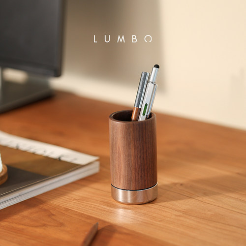 LUMBO良白序笔筒黑胡桃原创设计