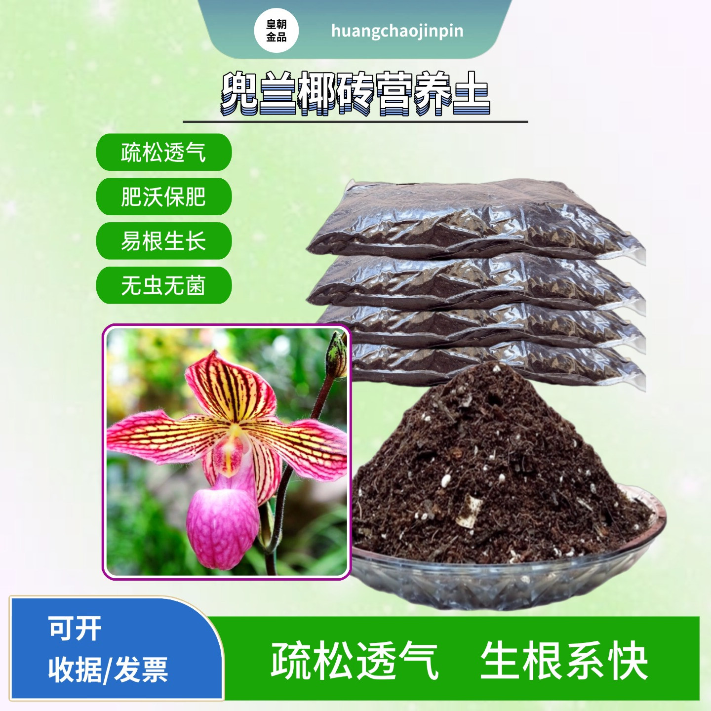 拖鞋兰仙履兰兜兰通用椰砖营养土