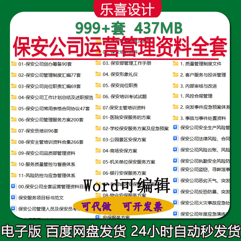 保安公司小区物业安保服务标准方案岗位职责薪酬绩效管理制度计划