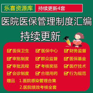 医院医保管理制度全套工作制度医院员工医保政策培训ppt课件资料