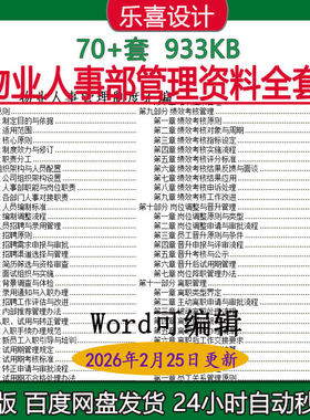物业人事薪酬福利岗位调整与晋升绩效考核及员工培训管理制度汇编