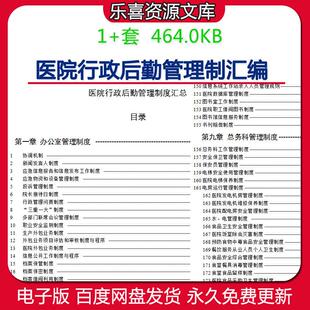 医院行政后勤管理制度安全保卫及公共卫生科长岗位职责电子资料