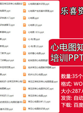 心电图PPT课件常见临床入门异常基本图谱分析教学识图解知识培训