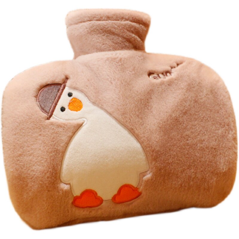 WATER INJECTION HOT WATER BOTTLE THERMAL INSULATION PVC DURABLE PLUSH OUTER CLOTH COVER HAND WARMER BABY CUTE CARTOON FEMALE STUDENT GIFT