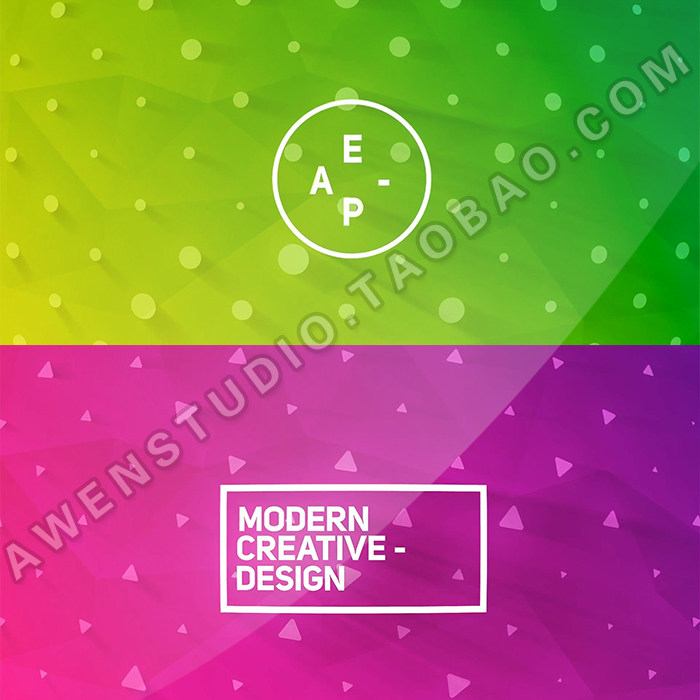 优美配色多彩渐变背景文字动画创意排版片头字幕条展示展示AE模板