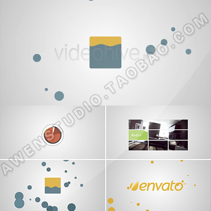 迷你MG二维卡通图形动画图片版演绎出标志logo片头展示AE模板