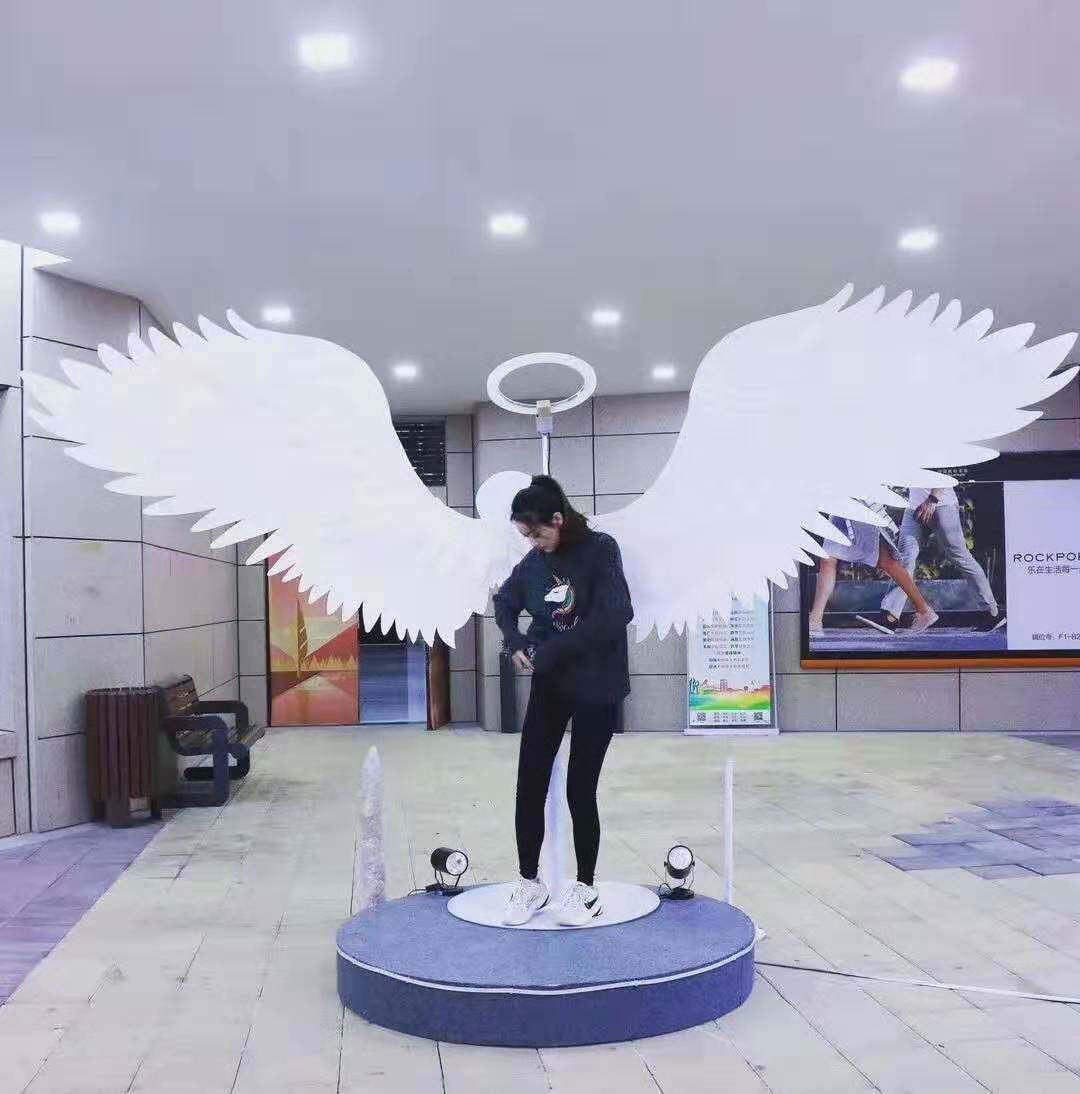 led发光翅膀广场天使舞台演出走秀服装道具大型背景商场摆设翅膀