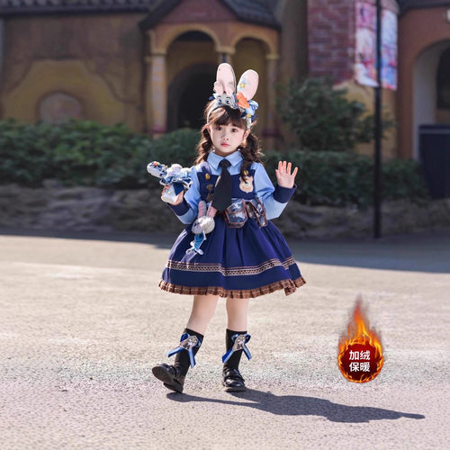 女童加绒朱迪洛丽塔公主裙