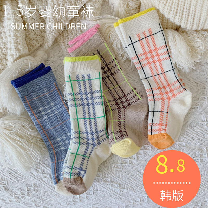 秋季宝宝堆堆袜韩国小童中筒袜男秋冬女婴儿百搭秋款厚袜子幼童潮