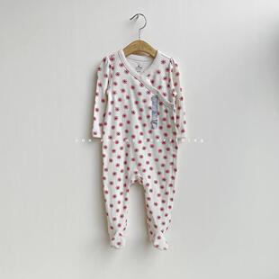 春秋款 连体包皮衣婴儿连脚哈衣新生儿女宝宝包脚 女婴幼儿纯棉长袖