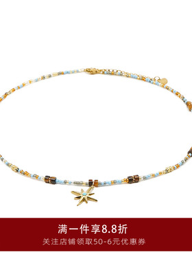 美拉德波西米亚太阳花锁骨链