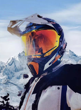 LS2拉力盔MX701碳纤维摩托车头盔双镜片越野盔骑行防雾进藏318