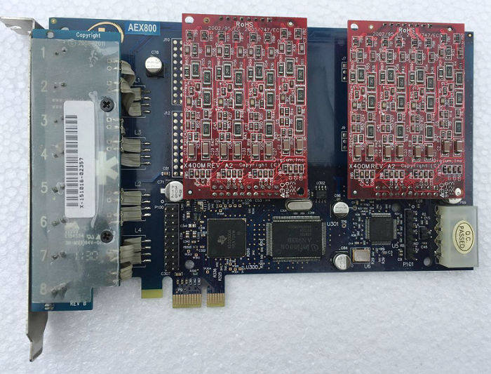 Digium Asterisk AEX800 PCI-E x1 8-RJ-11 VoIP 模拟语音卡