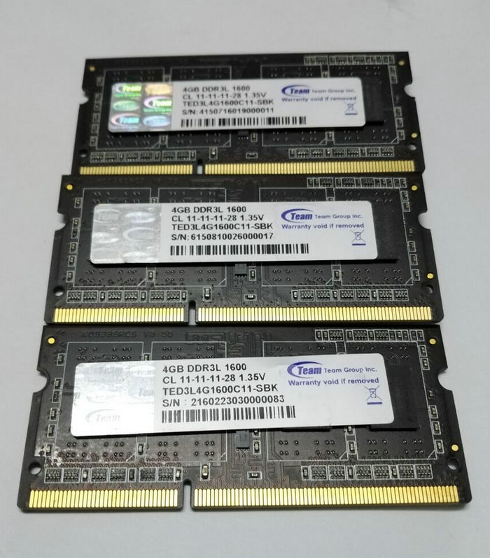十铨Team DDR3L 1600 4G 低压1.35v 笔记本内存