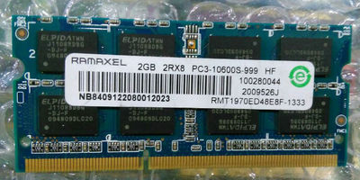 记忆科技Ramaxel DDR3 1333 2G PC3-10600S 笔记本内存