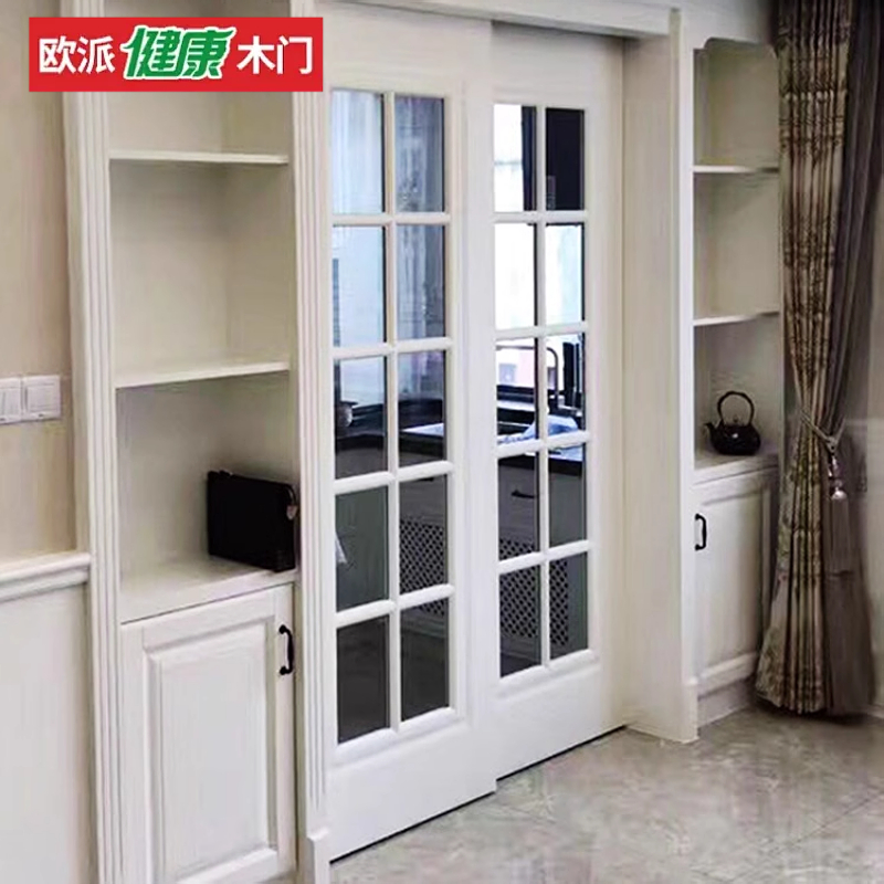 厨房无下轨实木移门欧派定制