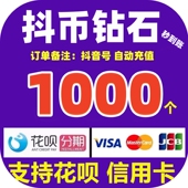 支持花坝 抖币充值秒到账980 1000 2000抖音钻石充值 抖音充值
