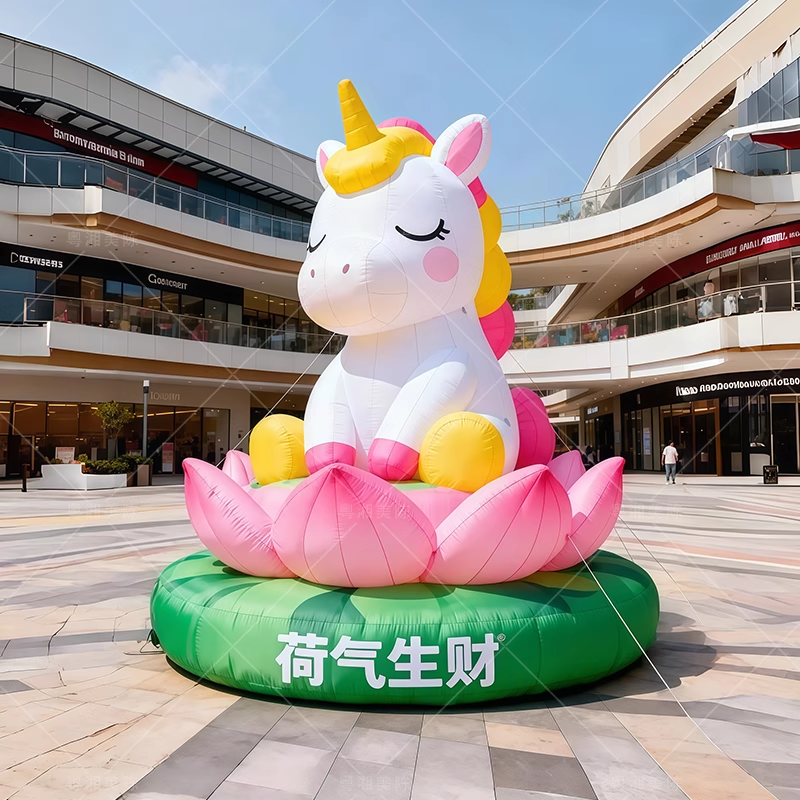 大型莲花荷花马充气气模模型