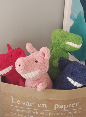 微笑大牙小猪毛绒玩具可爱超丑萌玩偶公仔床上布娃娃女孩搞怪礼物