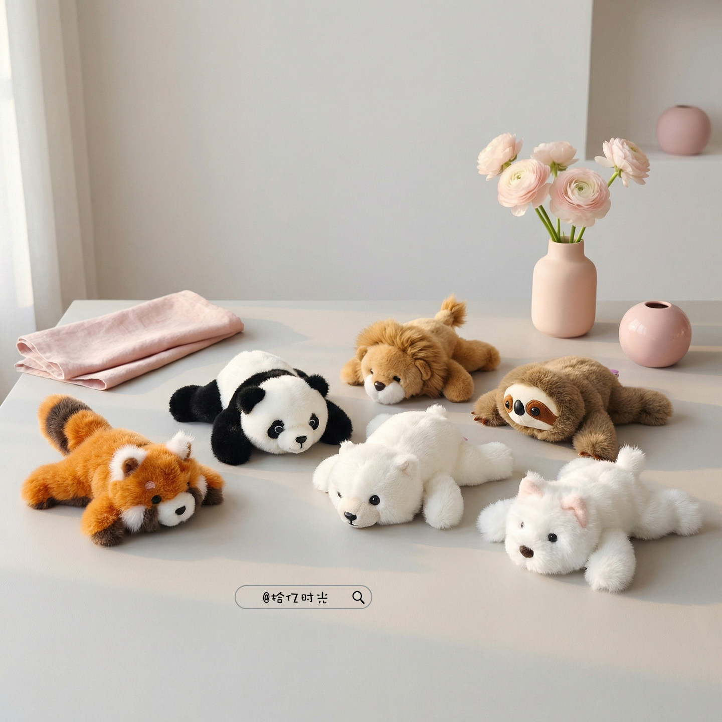 趴趴小熊公仔熊猫毛绒玩具玩偶树懒安抚狮子桌伴娃娃儿童生日礼物