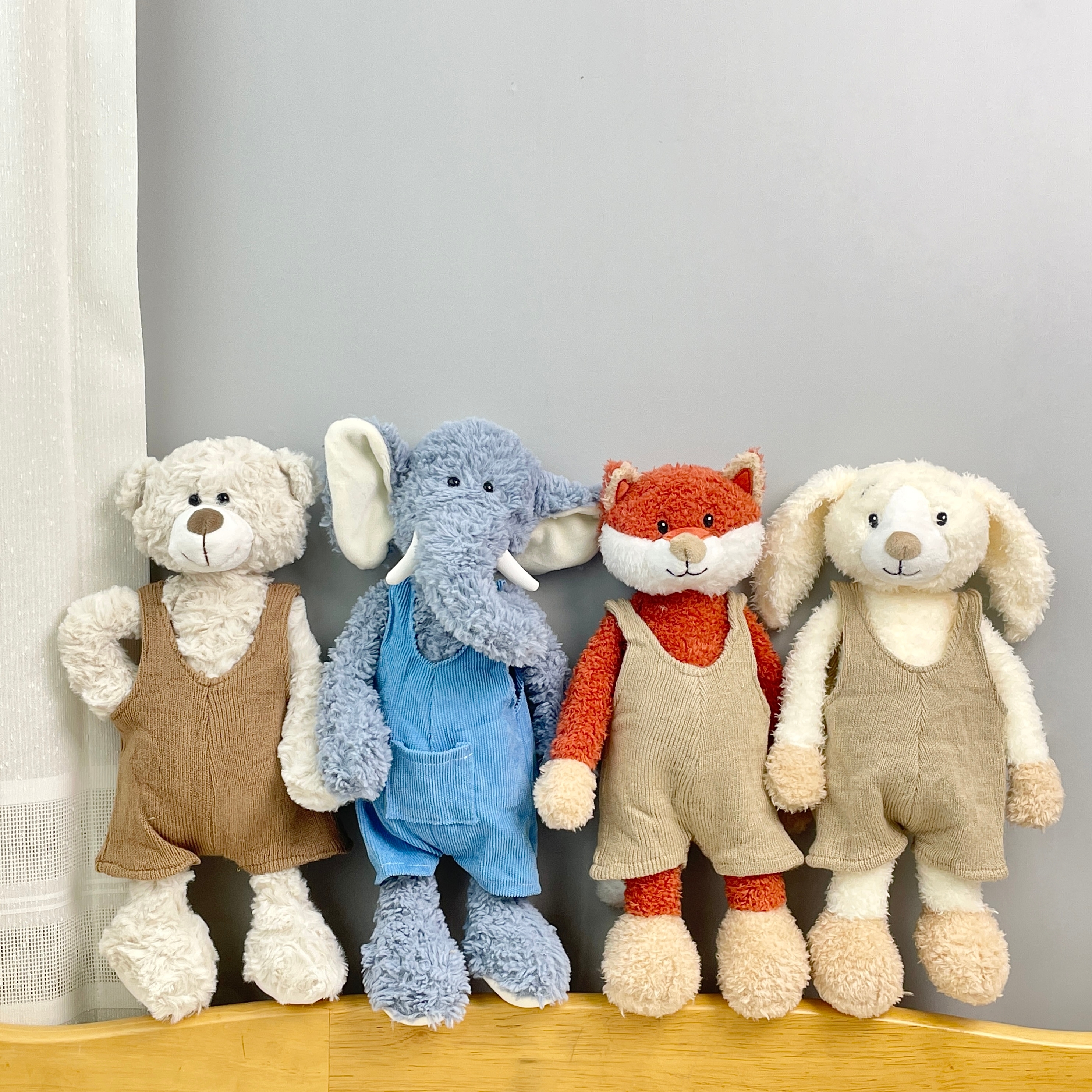 可爱背带裤动物毛绒玩偶玩具礼物