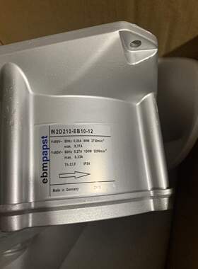 德国W2D210-EB10-12 Y400V主轴专用散热风机M2D068-CF