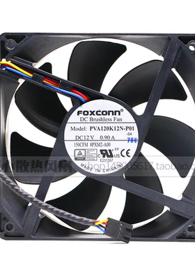 原装FOXCONN PVA120K12N-P01 DC 12V 0.90A 12038暴力温控pwm风扇