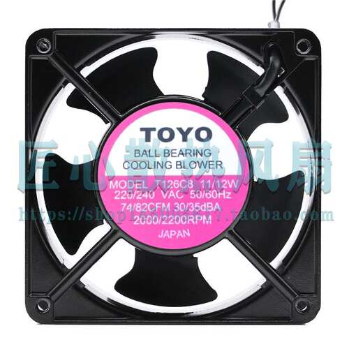 全新原装TOYO T126C8 11/12W 74/82CFM 220/240V 铝框交流风扇