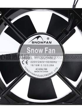 SNOWFAN YY12025HBL2/HSL2散热风扇AC 220V 12025/12CM机柜风机
