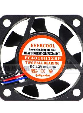 捷冷 EVERCOOL 4010 EC4010H12BA/BP 12V 0.08A 4CM CPU 机箱风扇