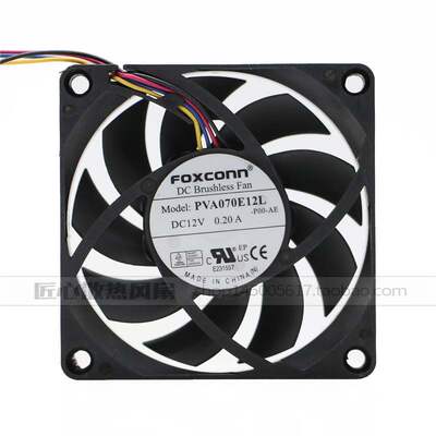 富士康 PVA070E12L 7015 7CM 12V 0.20A液压四线 PWM控速 CPU风扇