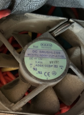 卡固KAKU DC12V 0.45A 8025 80x80x25mm AD0812UB-A71GL 散热风扇