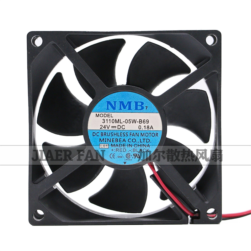 原装NMB 8025 24V0.18A 3110ML-05W-B69 8cm变频器工控机散热风扇
