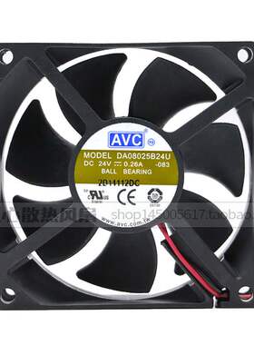 AVC 8025 24V 0.26A 8CM 8厘米 2线 变频器 机箱风扇 DA08025B24U