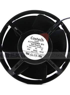 全新台湾COSTECH A17T23SWB MT0 230V 42W 全金属耐高温设备风扇
