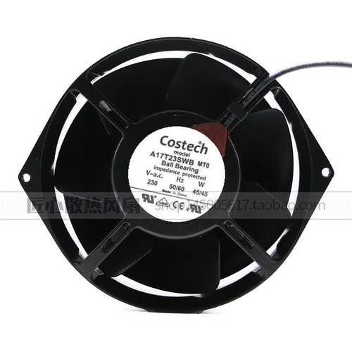 全新台湾COSTECH A17T23SWB MT0 230V 42W 全金属耐高温设备风扇
