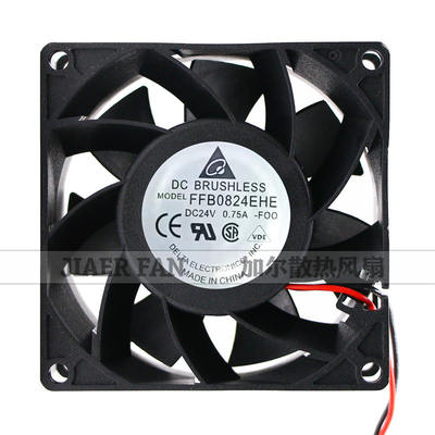 全新台达 FFB0824EHE/VHE/SHE 80*38MM 24V 双滚珠变频器散热风扇