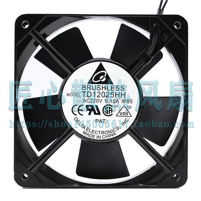 台达 TD12025HH AC220V 0.10A IP55 12CM厘米 轴流风机 散热风扇