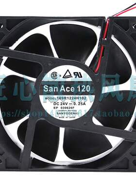 三洋SANYO 12CM全新风扇SANACE120 109R1224H102 12038 24V 0.25A