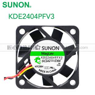 SUNON建准 KDE2404PFV3 24V 0.9W 4010 4CM 3线 静音 变频器 风扇