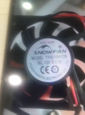 SNOWFAN YY6015H12B 风机 6CM 12v0.17A 6015变频器机箱散热风扇