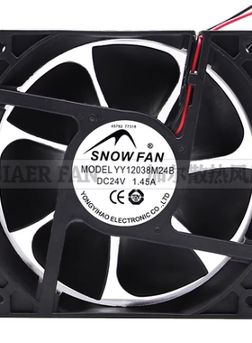YY12038M24B 全新SNOWFAN 12038/24V 4线调速变频器散热风扇风机