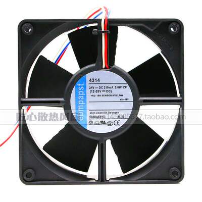 德国ebmpapst 4314 12032 24V 210MA 5.0W 12CM/厘米高端设备风扇