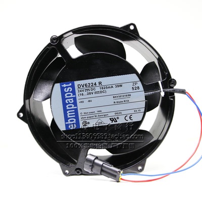 原装德国ebm-papst DV6224 R 24V 17251 39W大风量变频器散热风扇