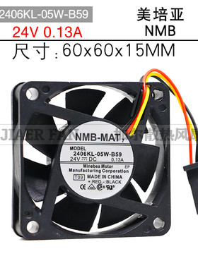 2406KL-05W-B59 原装NMB 6015 24V 0.13A 6CM 数控机床发那科风扇