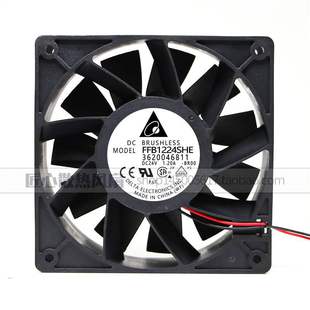 12CM 全新FFB1224SHE台达 1.20A 12038 变频器印刷机散热风扇 24V